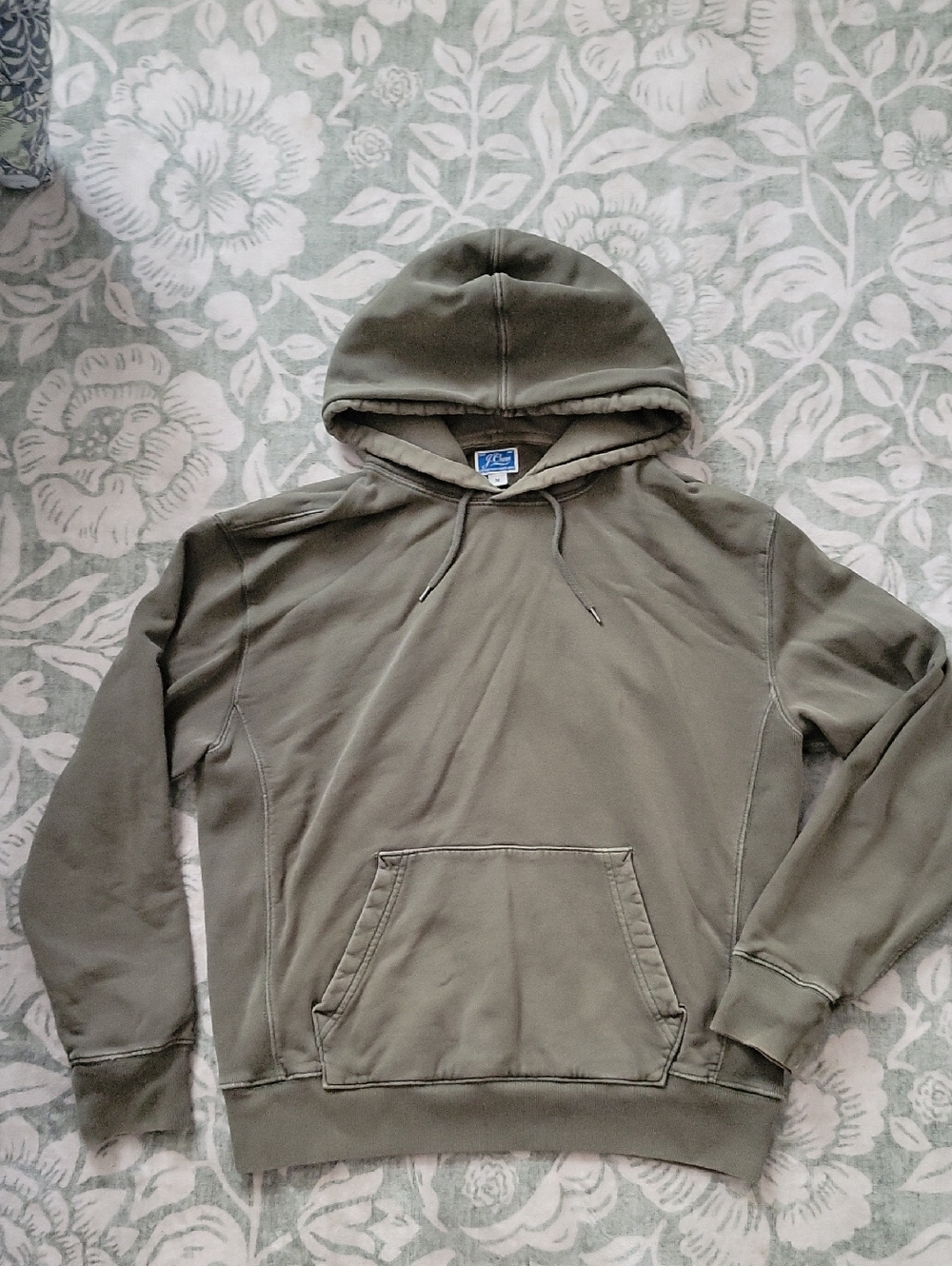 J. Crew Olive Hooded Pullover Sweatshirt